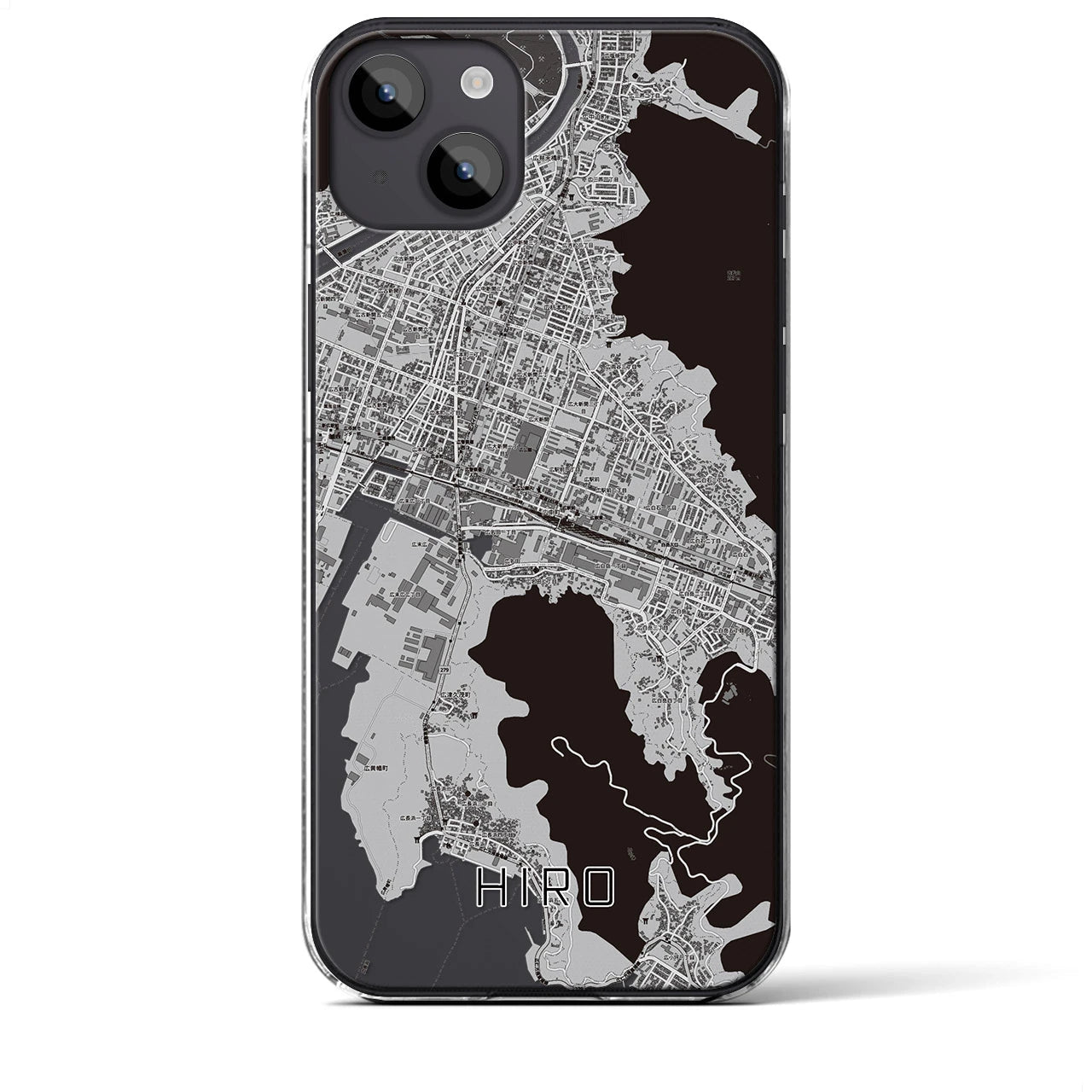 【広(広島県)】地図柄iPhoneケース(クリアタイプ)