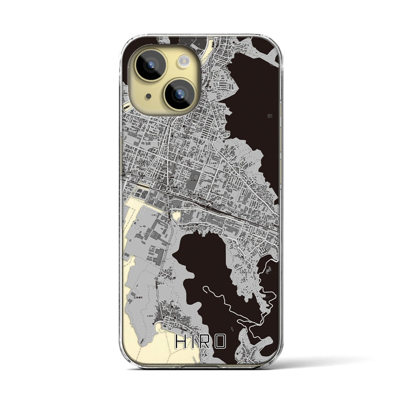 【広(広島県)】地図柄iPhoneケース(クリアタイプ)