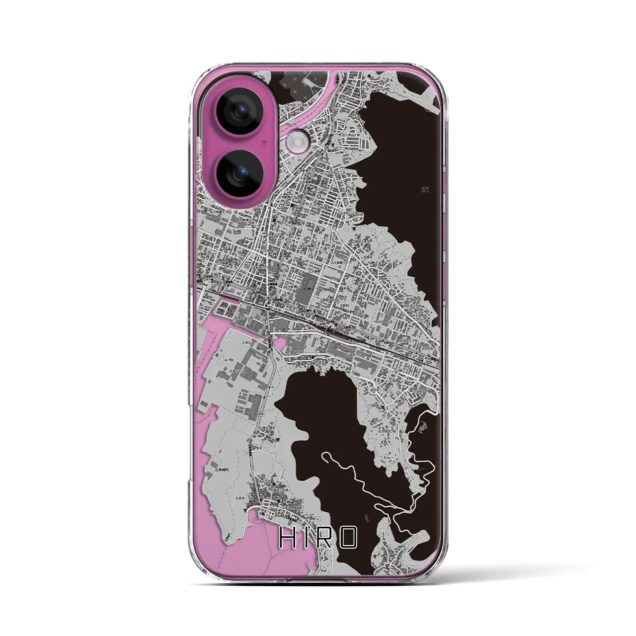 【広(広島県)】地図柄iPhoneケース(クリアタイプ)