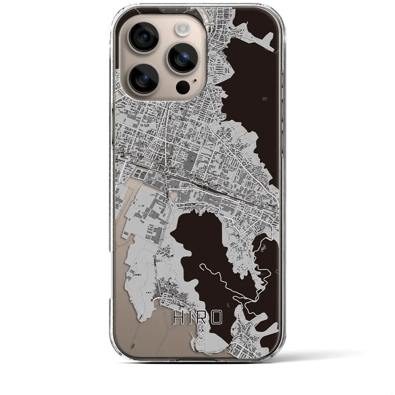 【広(広島県)】地図柄iPhoneケース(クリアタイプ)