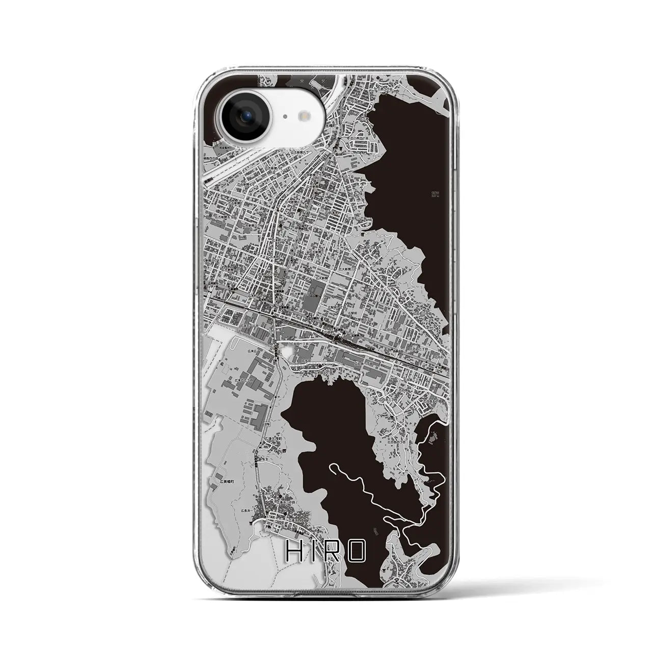 【広(広島県)】地図柄iPhoneケース(クリアタイプ)