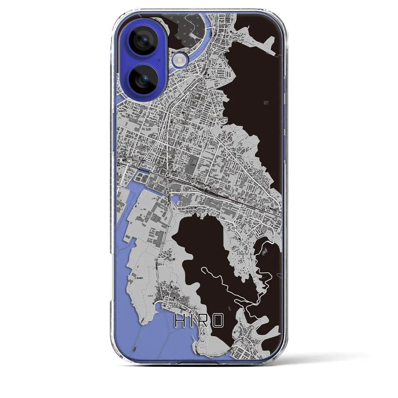 【広(広島県)】地図柄iPhoneケース(クリアタイプ)