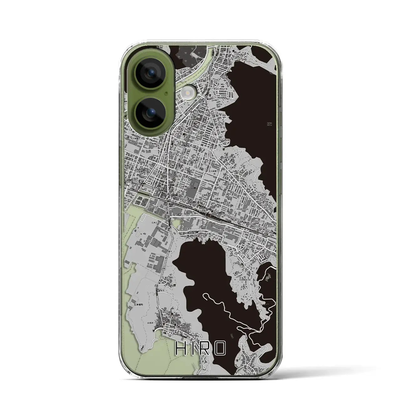 【広(広島県)】地図柄iPhoneケース(クリアタイプ)