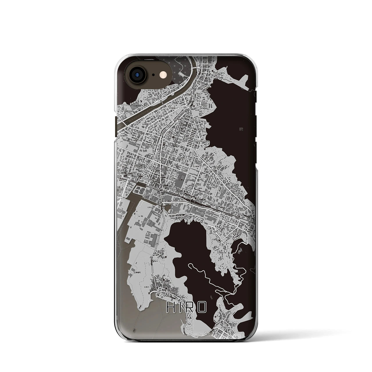 【広(広島県)】地図柄iPhoneケース(クリアタイプ)