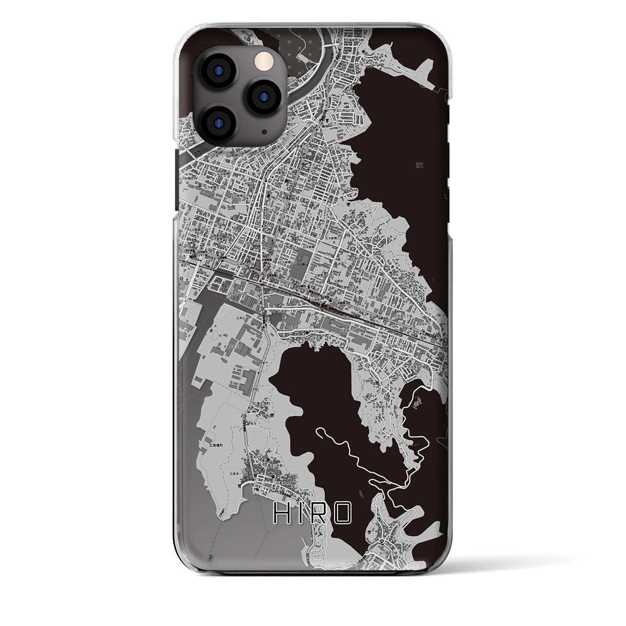 【広(広島県)】地図柄iPhoneケース(クリアタイプ)