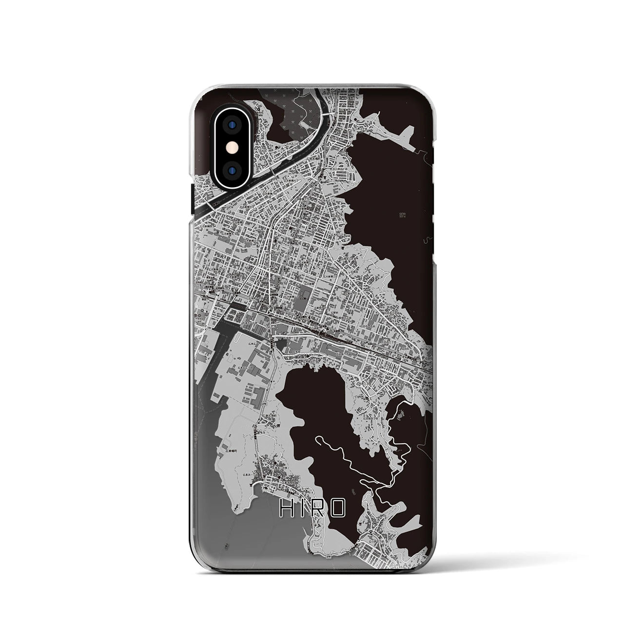 【広(広島県)】地図柄iPhoneケース(クリアタイプ)