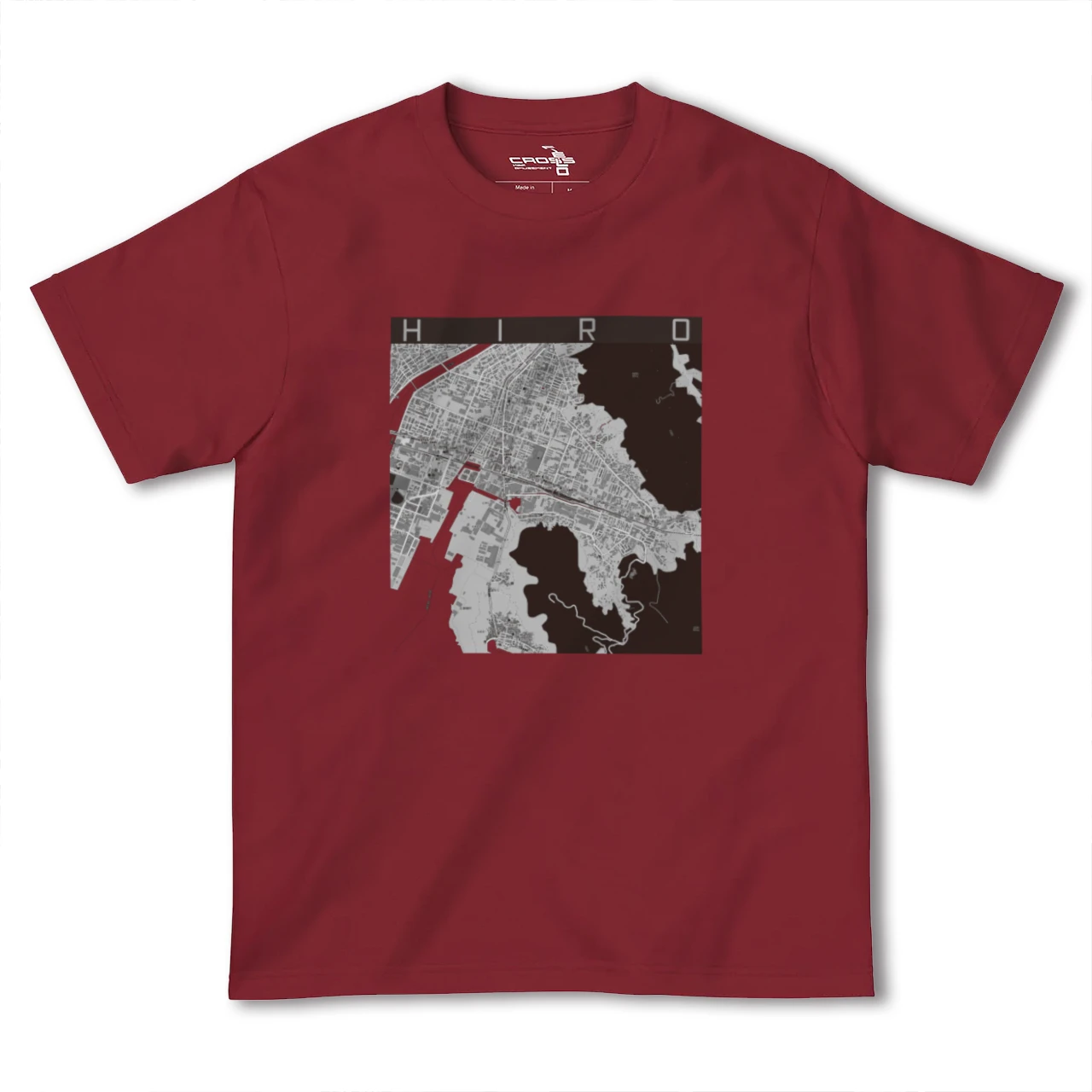 【広(広島県)】地図柄ヘビーウェイトTシャツ