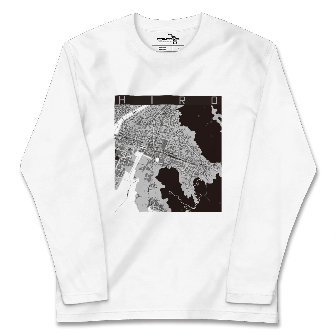 【広(広島県)】地図柄ロングスリーブTシャツ