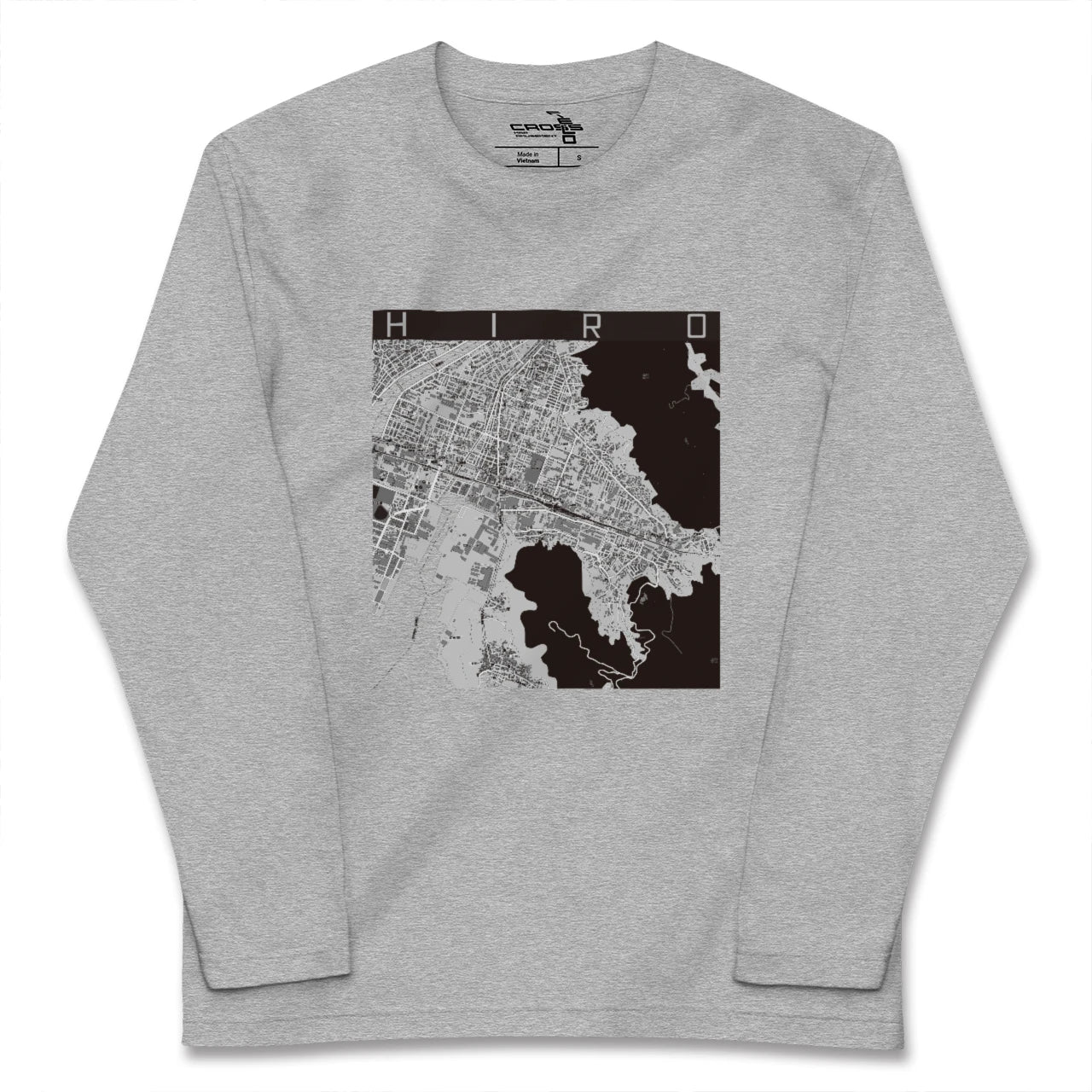 【広(広島県)】地図柄ロングスリーブTシャツ