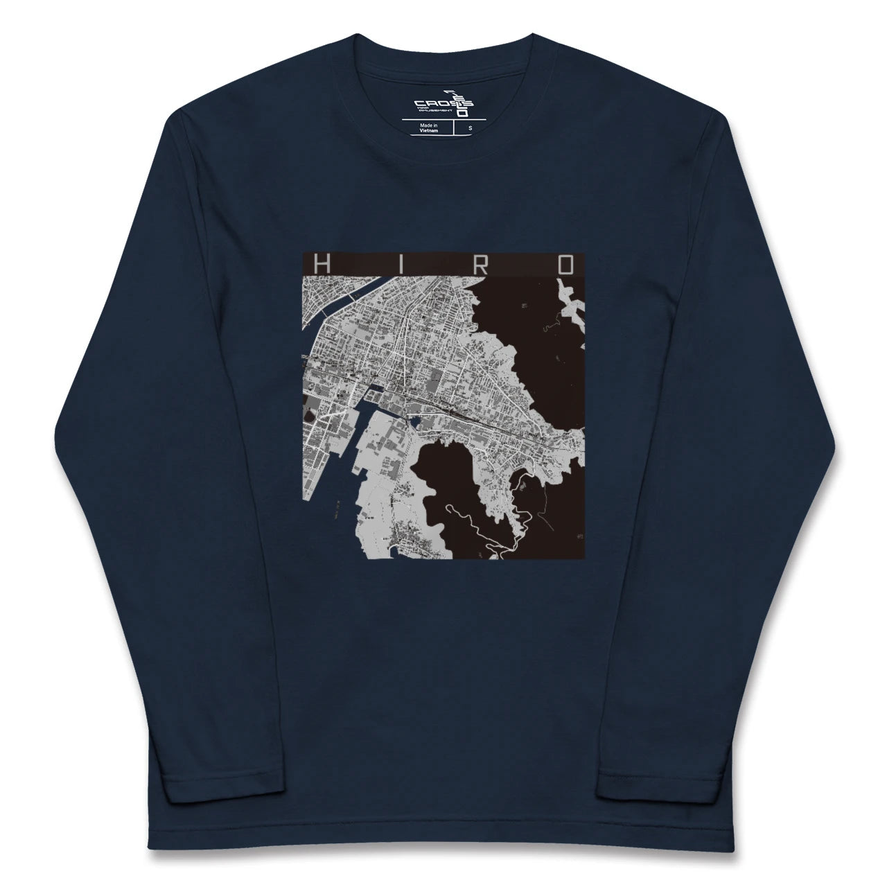 【広(広島県)】地図柄ロングスリーブTシャツ