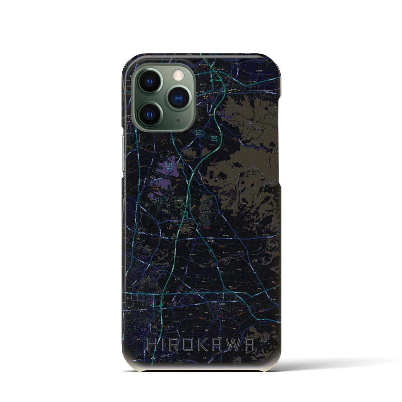 【広川(福岡県)】地図柄iPhoneケース(バックカバータイプ)