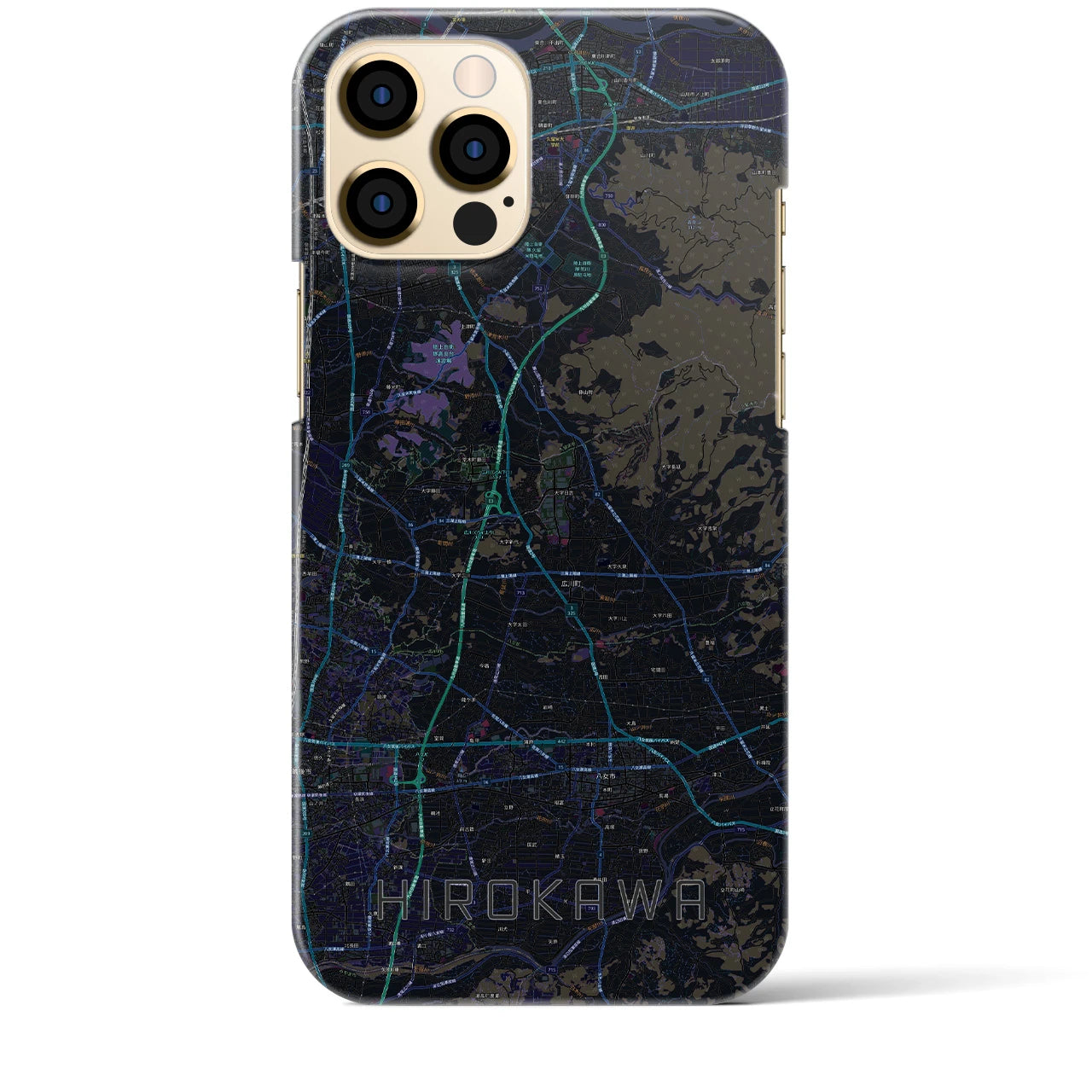 【広川(福岡県)】地図柄iPhoneケース(バックカバータイプ)