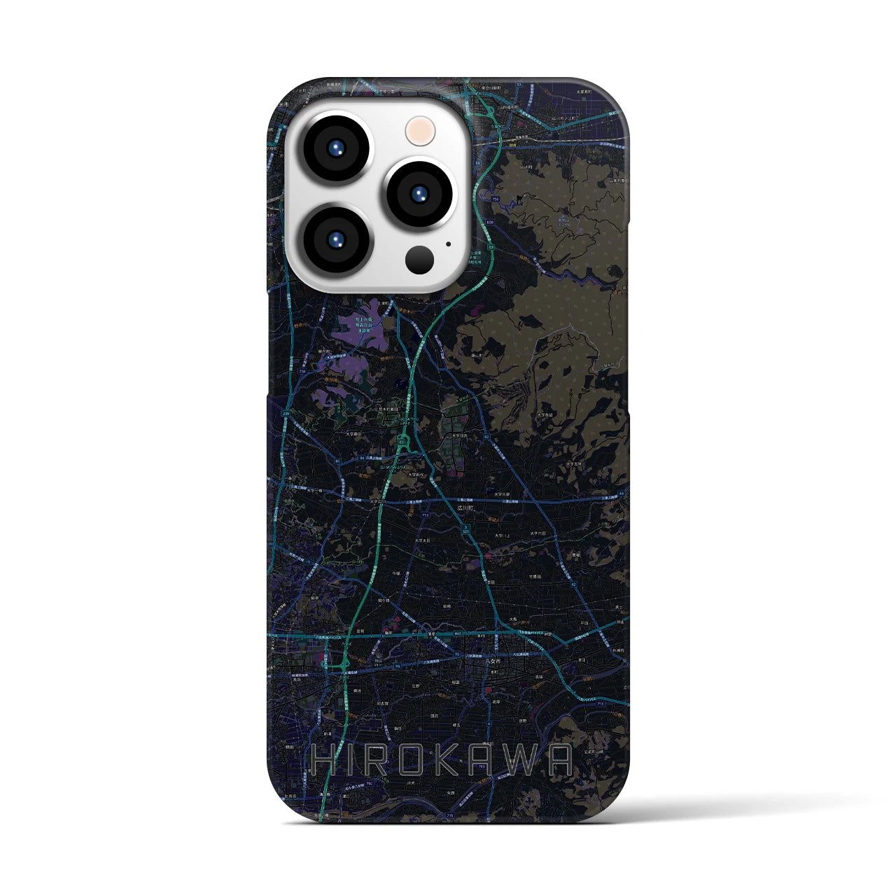 【広川(福岡県)】地図柄iPhoneケース(バックカバータイプ)