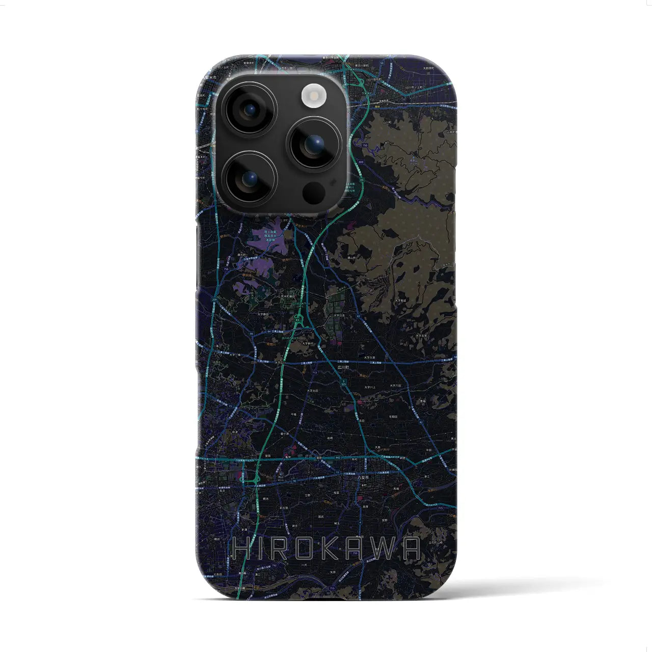 【広川(福岡県)】地図柄iPhoneケース(バックカバータイプ)