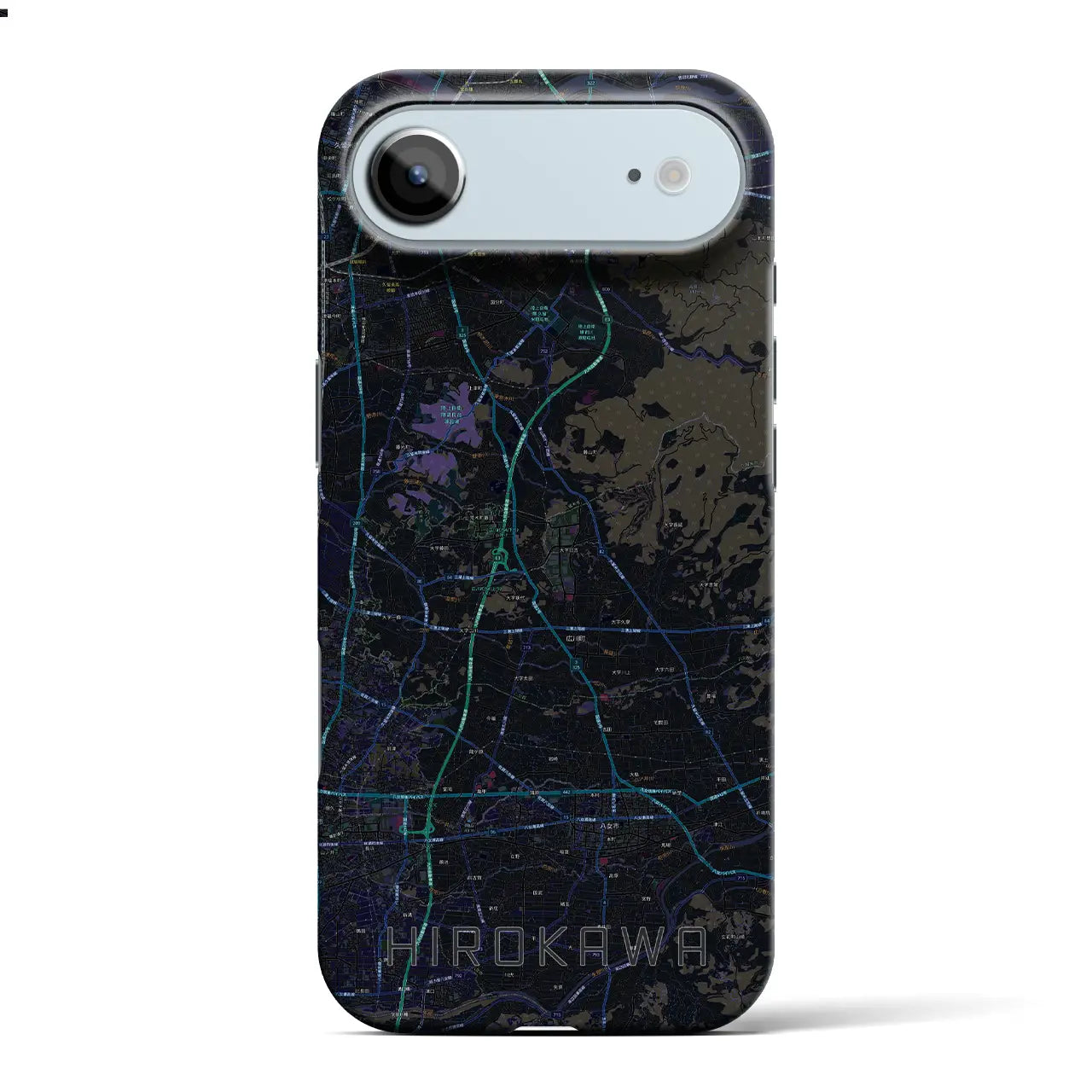 【広川(福岡県)】地図柄iPhoneケース(バックカバータイプ)