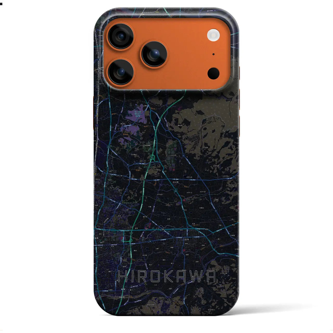 【広川(福岡県)】地図柄iPhoneケース(バックカバータイプ)