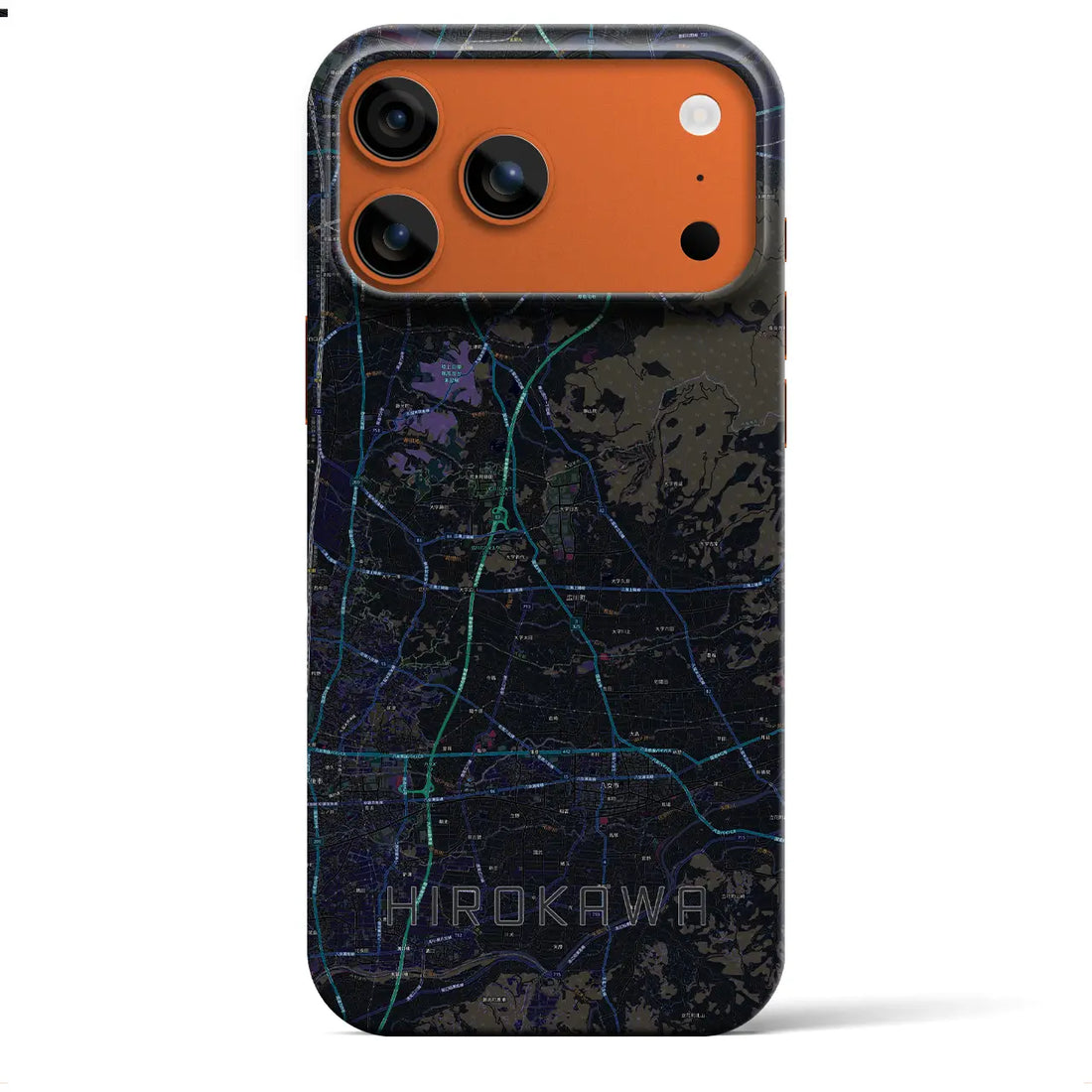 【広川(福岡県)】地図柄iPhoneケース(バックカバータイプ)
