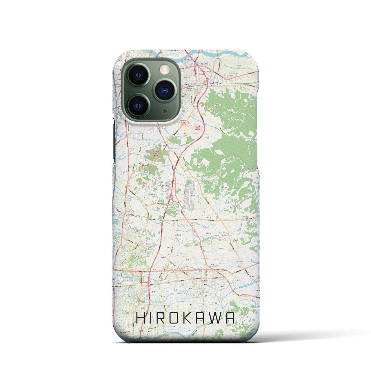 【広川(福岡県)】地図柄iPhoneケース(バックカバータイプ)