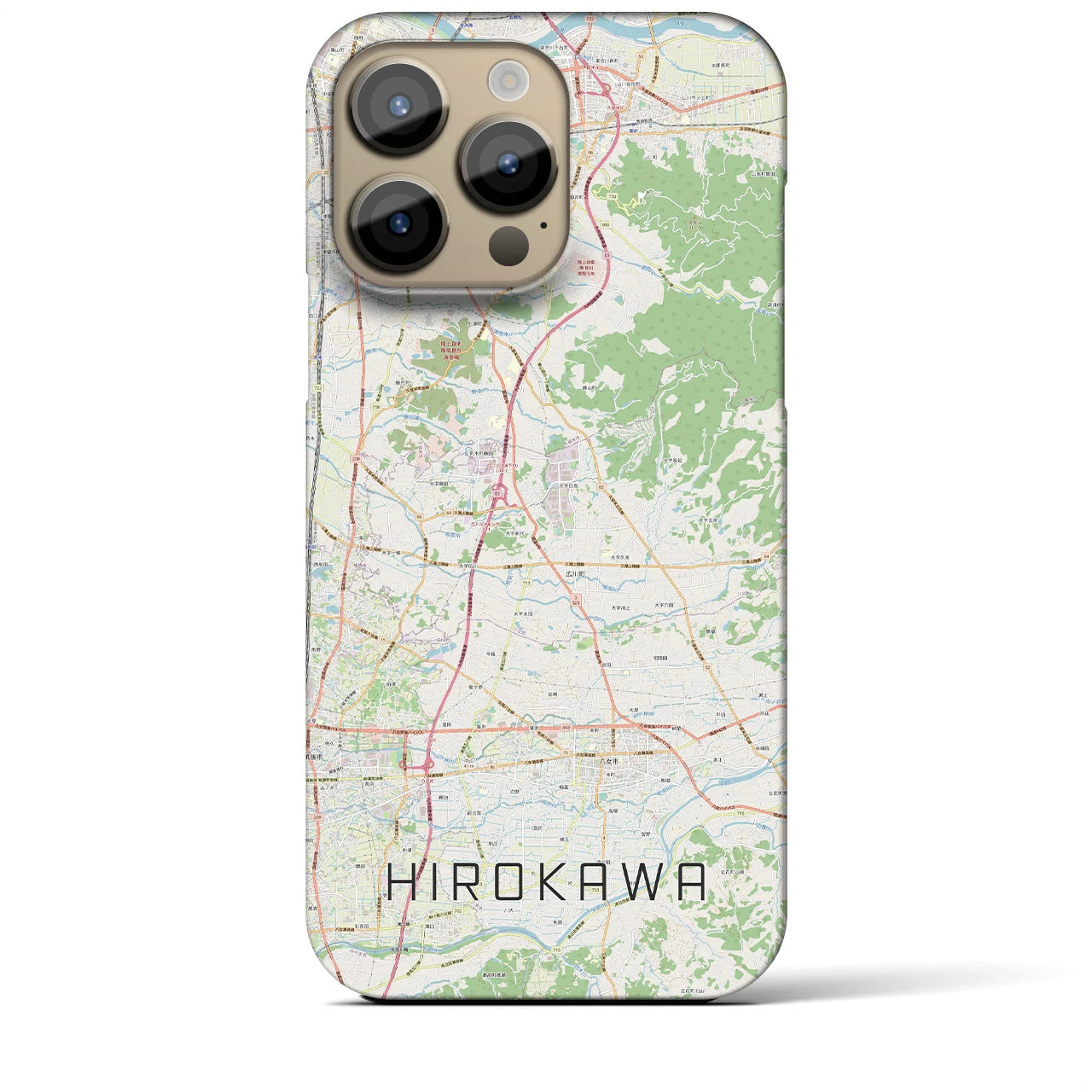 【広川(福岡県)】地図柄iPhoneケース(バックカバータイプ)