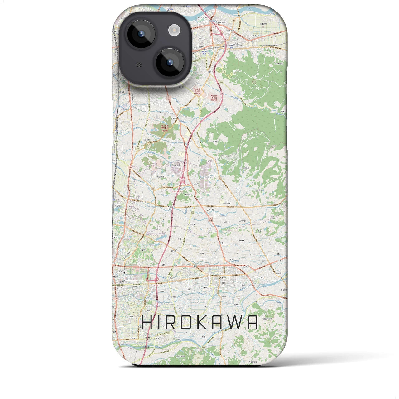 【広川(福岡県)】地図柄iPhoneケース(バックカバータイプ)