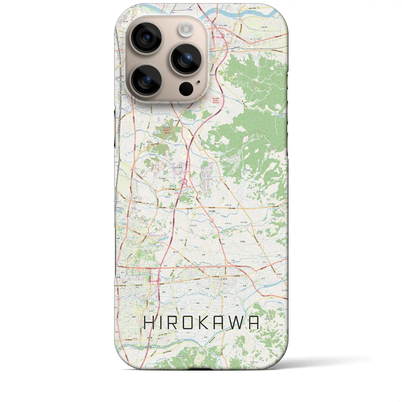 【広川(福岡県)】地図柄iPhoneケース(バックカバータイプ)