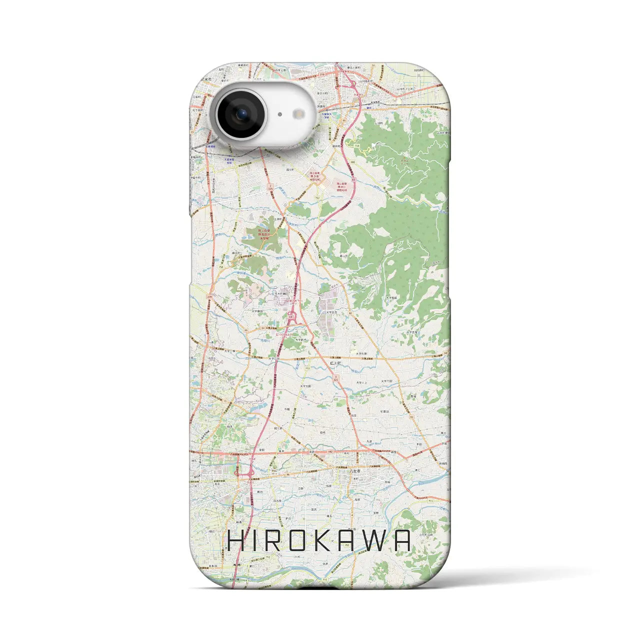 【広川(福岡県)】地図柄iPhoneケース(バックカバータイプ)