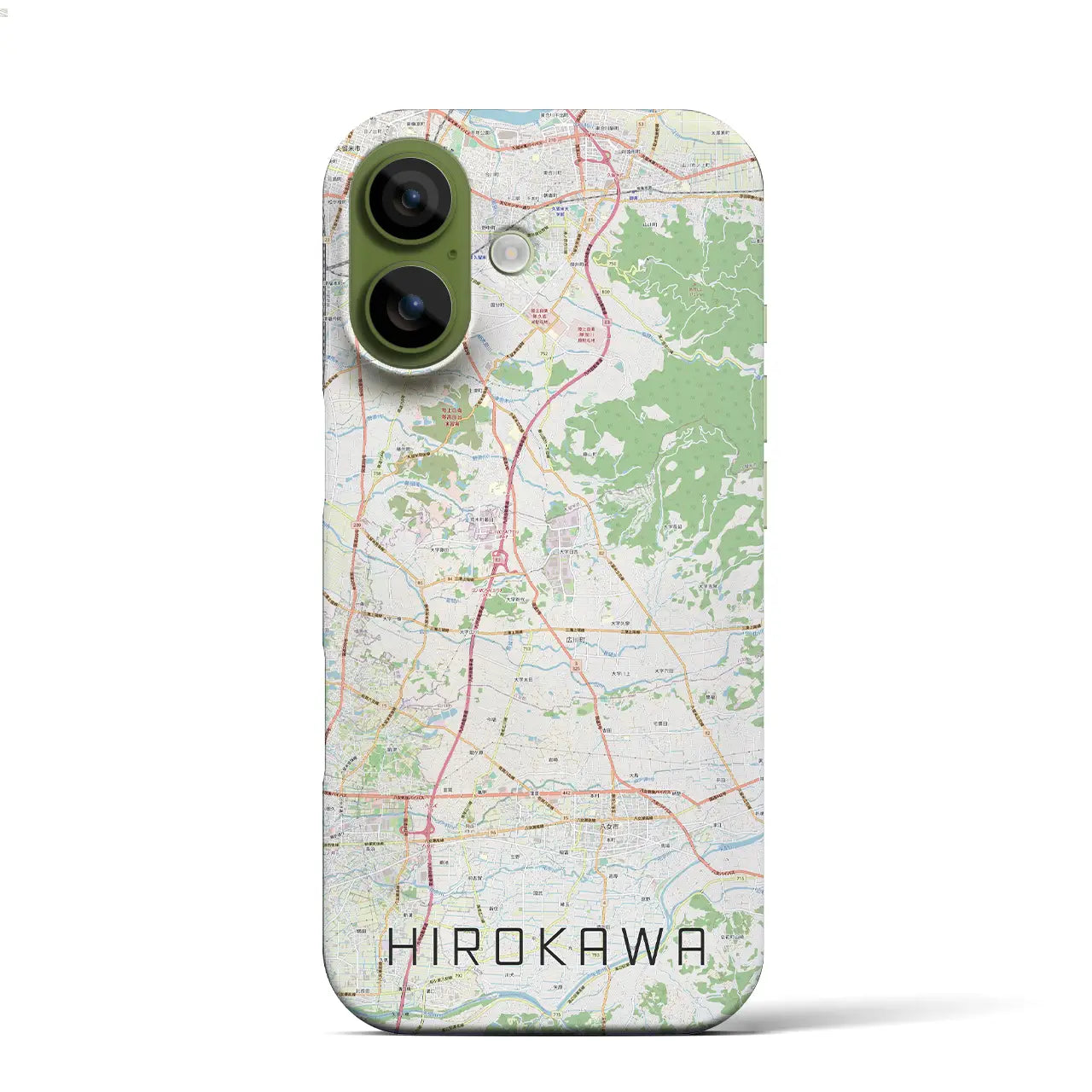 【広川(福岡県)】地図柄iPhoneケース(バックカバータイプ)