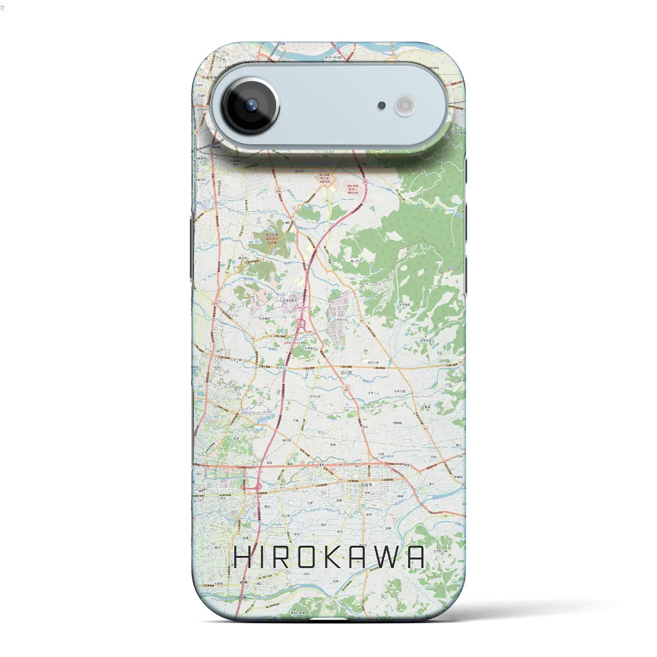 【広川(福岡県)】地図柄iPhoneケース(バックカバータイプ)