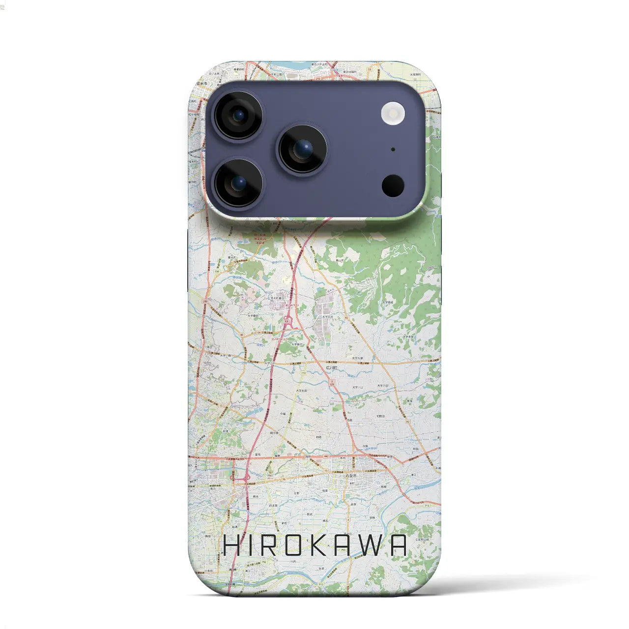 【広川(福岡県)】地図柄iPhoneケース(バックカバータイプ)