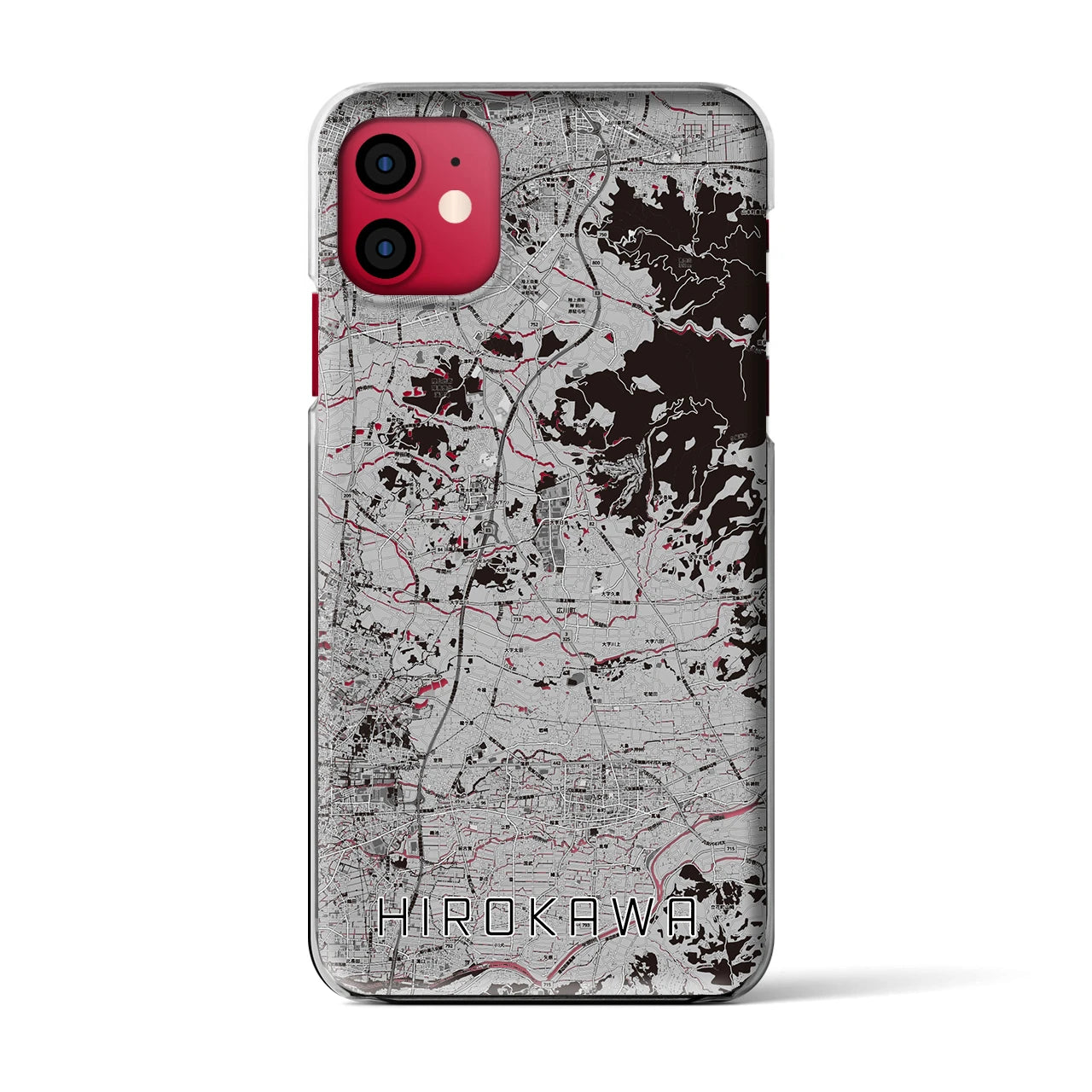 【広川(福岡県)】地図柄iPhoneケース(クリアタイプ)