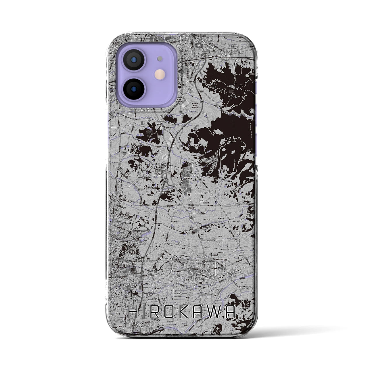 【広川(福岡県)】地図柄iPhoneケース(クリアタイプ)