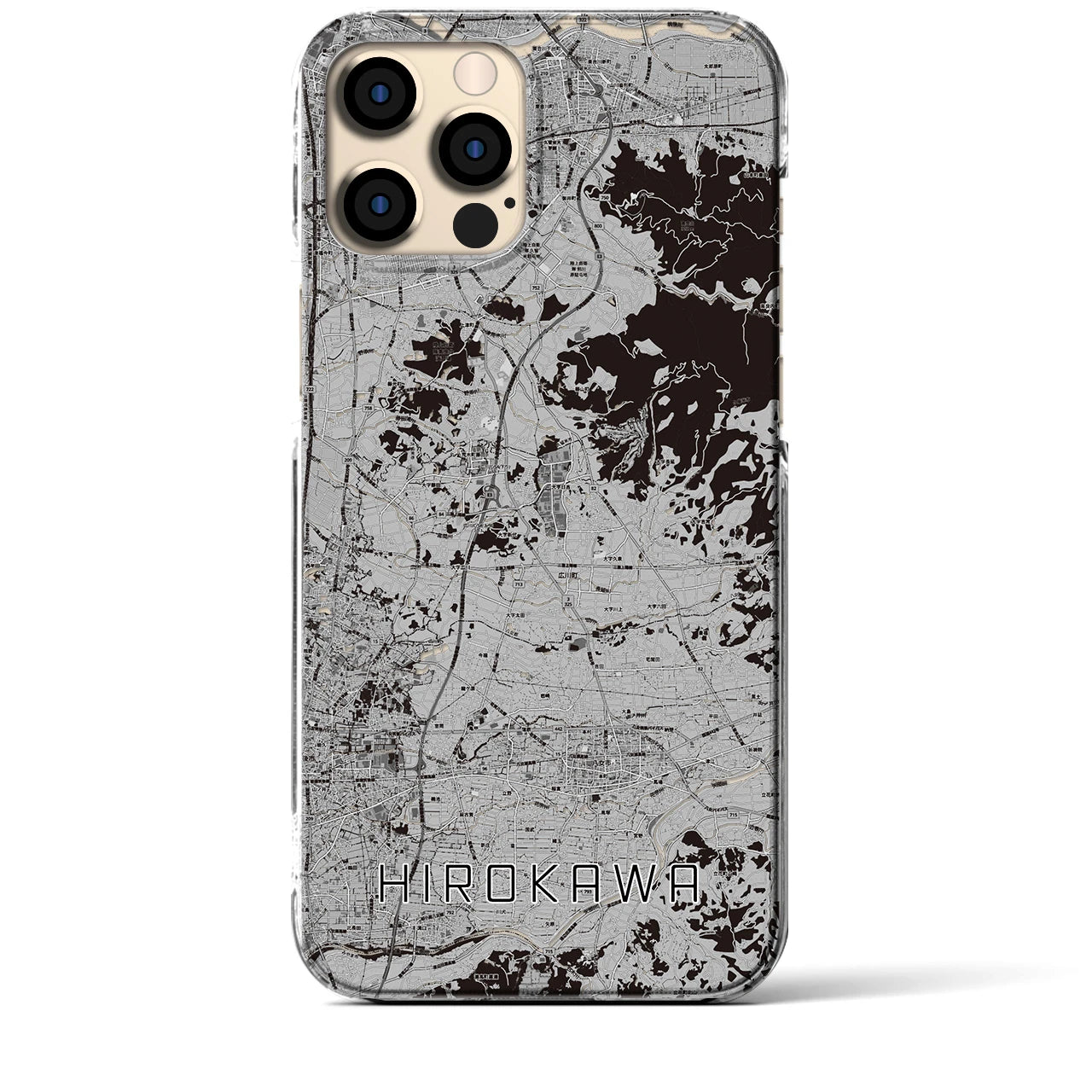 【広川(福岡県)】地図柄iPhoneケース(クリアタイプ)