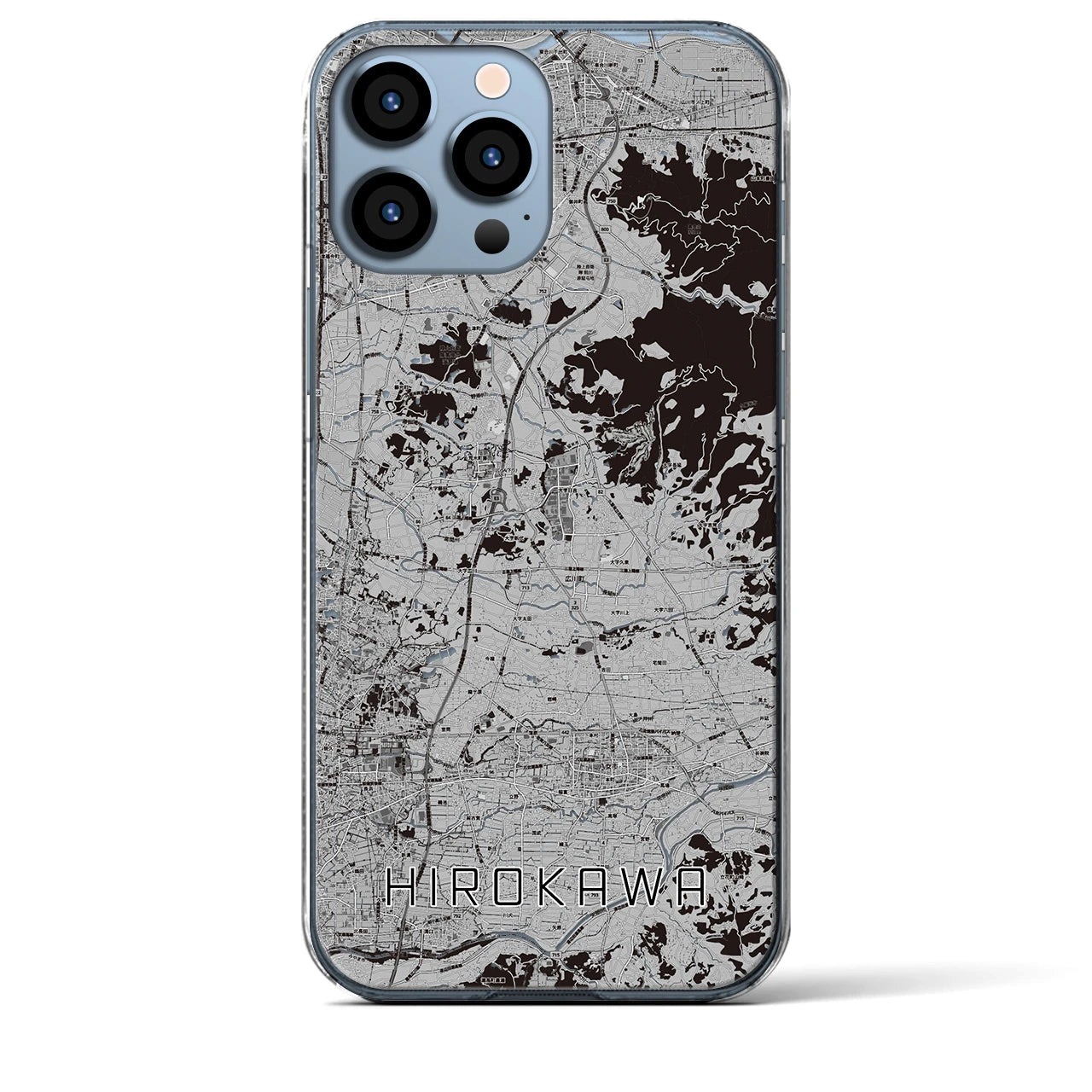 【広川(福岡県)】地図柄iPhoneケース(クリアタイプ)