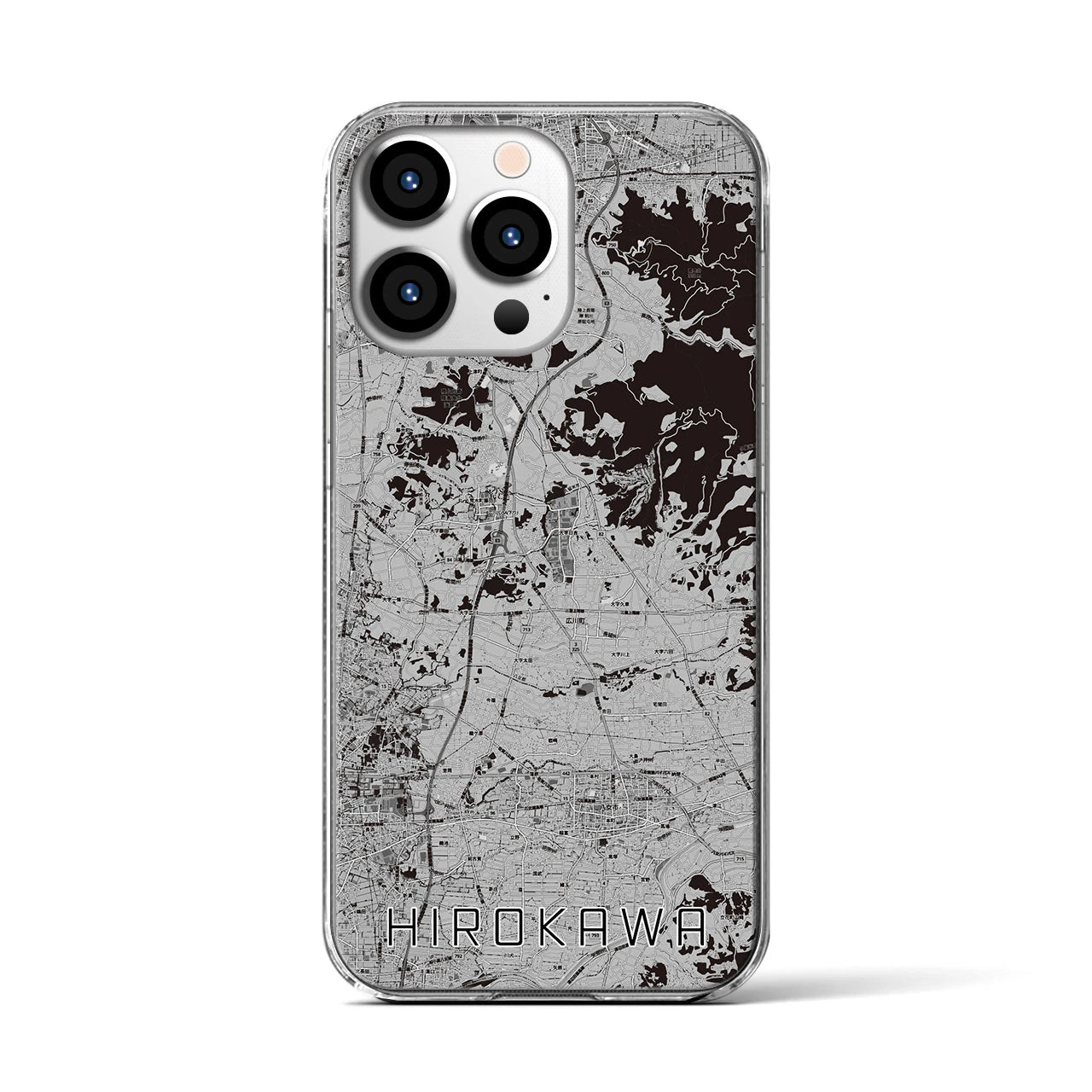 【広川(福岡県)】地図柄iPhoneケース(クリアタイプ)