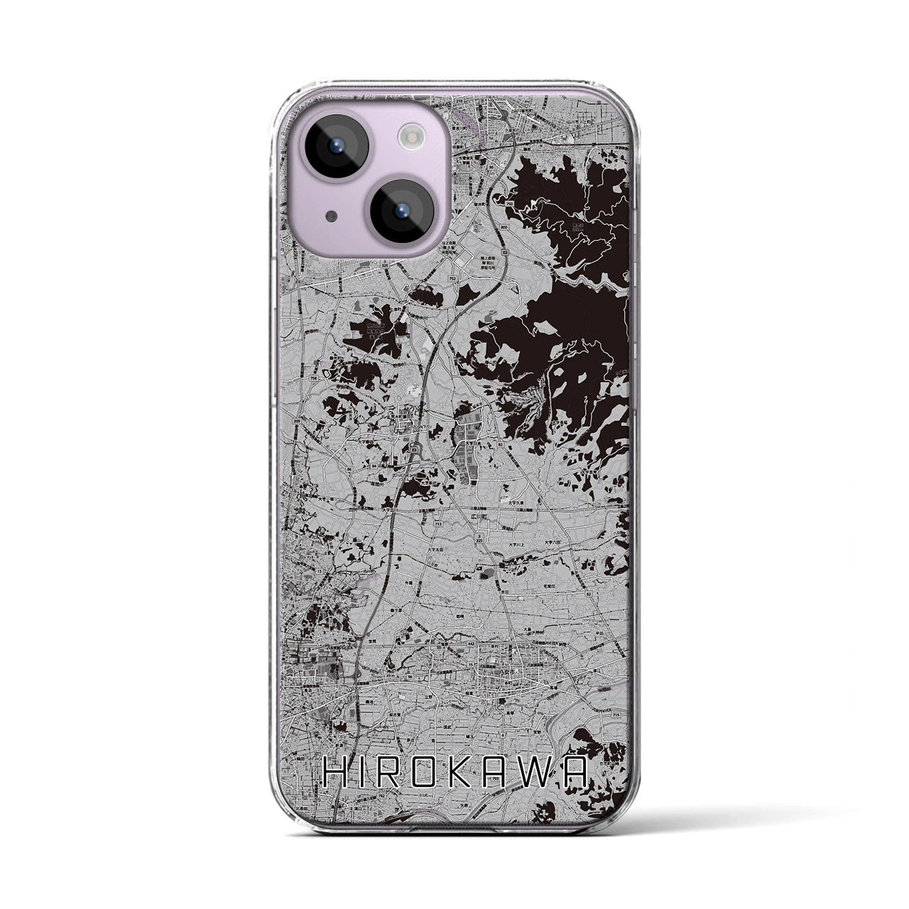 【広川(福岡県)】地図柄iPhoneケース(クリアタイプ)