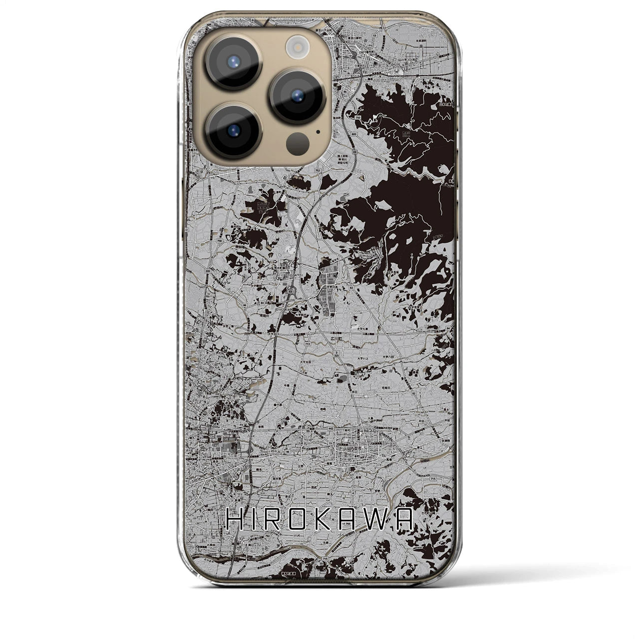 【広川(福岡県)】地図柄iPhoneケース(クリアタイプ)