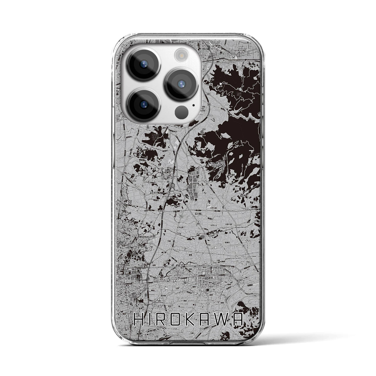 【広川(福岡県)】地図柄iPhoneケース(クリアタイプ)