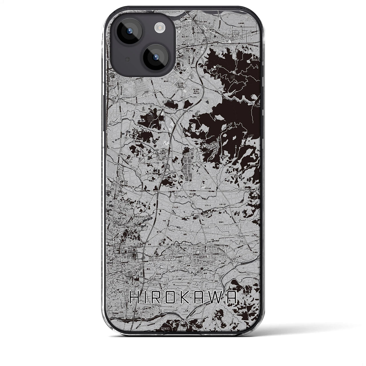 【広川(福岡県)】地図柄iPhoneケース(クリアタイプ)