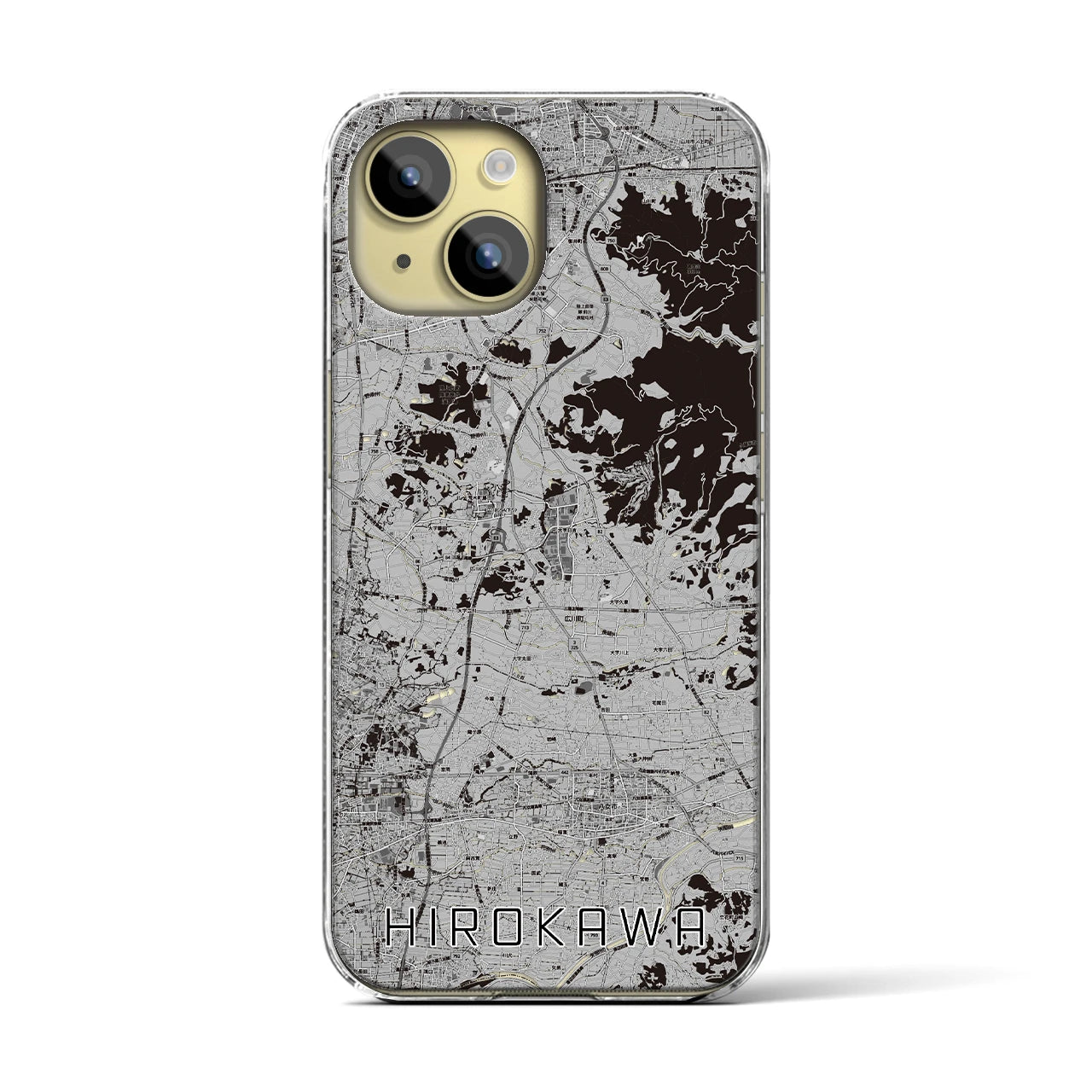 【広川(福岡県)】地図柄iPhoneケース(クリアタイプ)