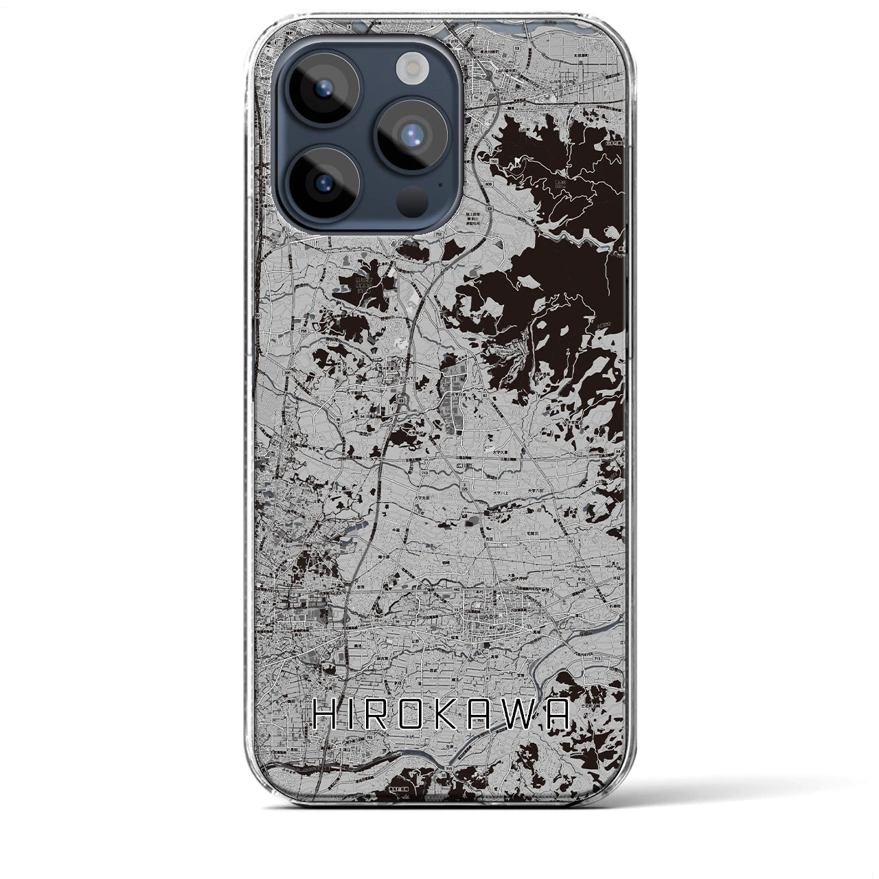 【広川(福岡県)】地図柄iPhoneケース(クリアタイプ)