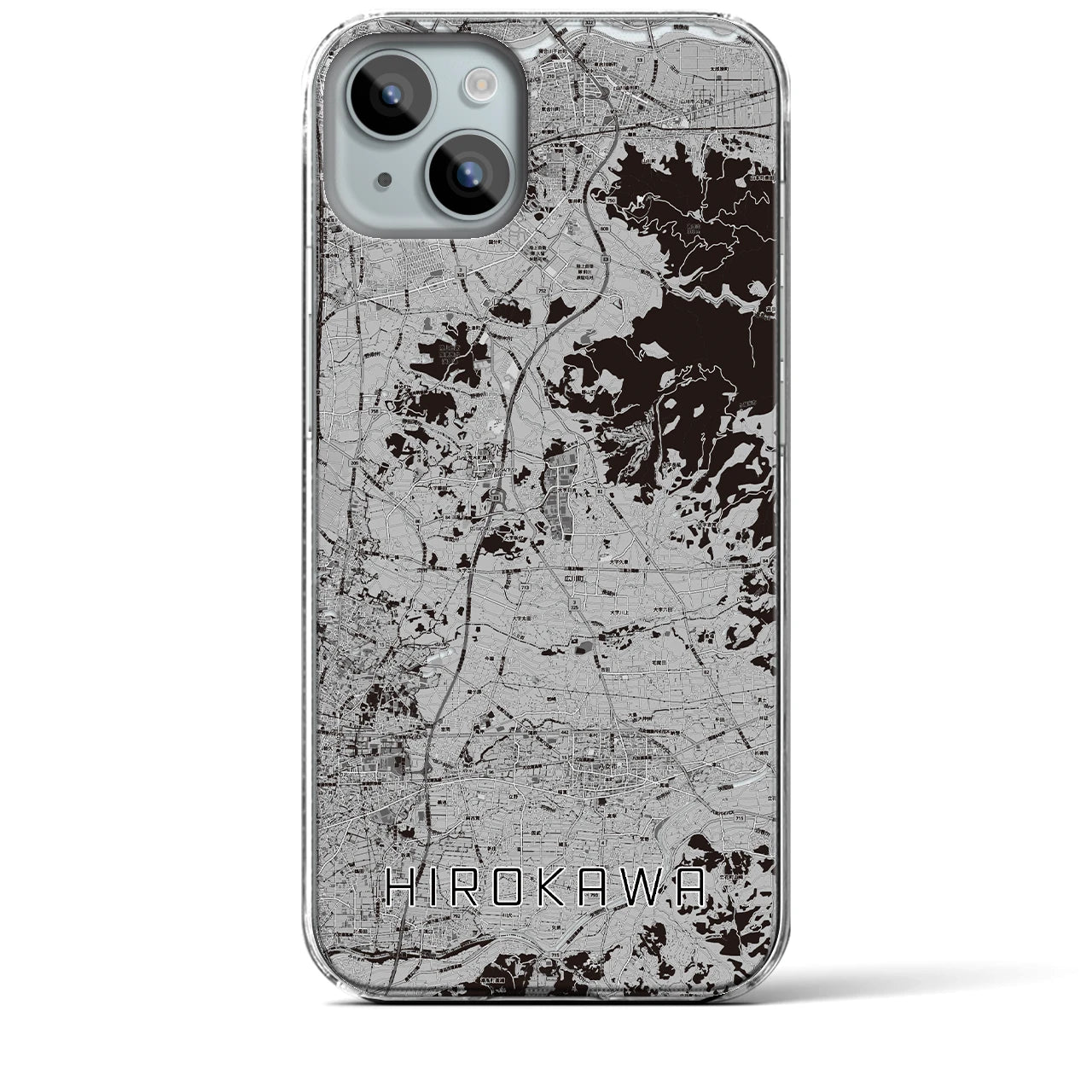 【広川(福岡県)】地図柄iPhoneケース(クリアタイプ)