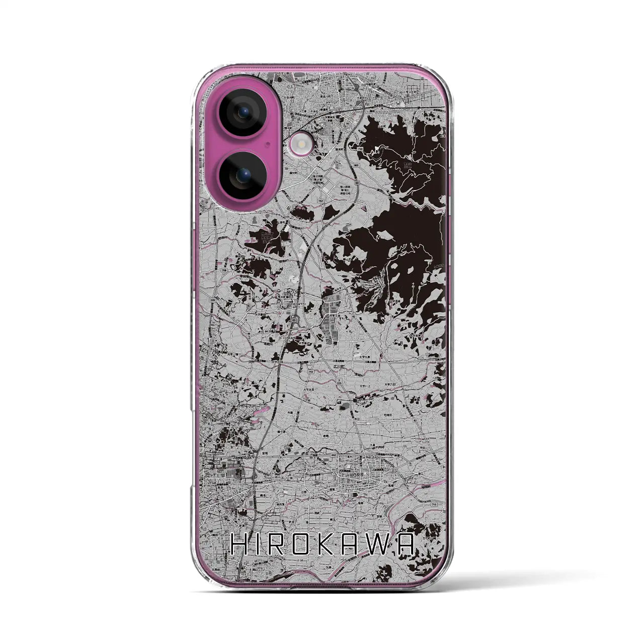 【広川(福岡県)】地図柄iPhoneケース(クリアタイプ)