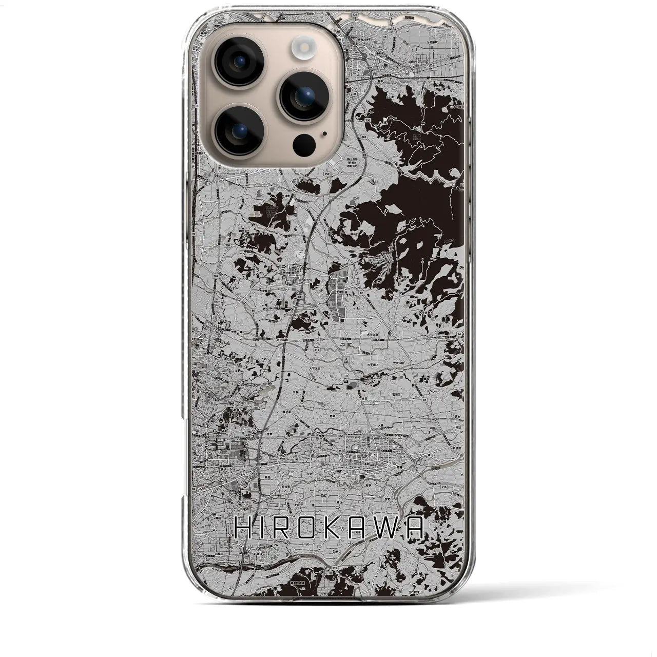 【広川(福岡県)】地図柄iPhoneケース(クリアタイプ)