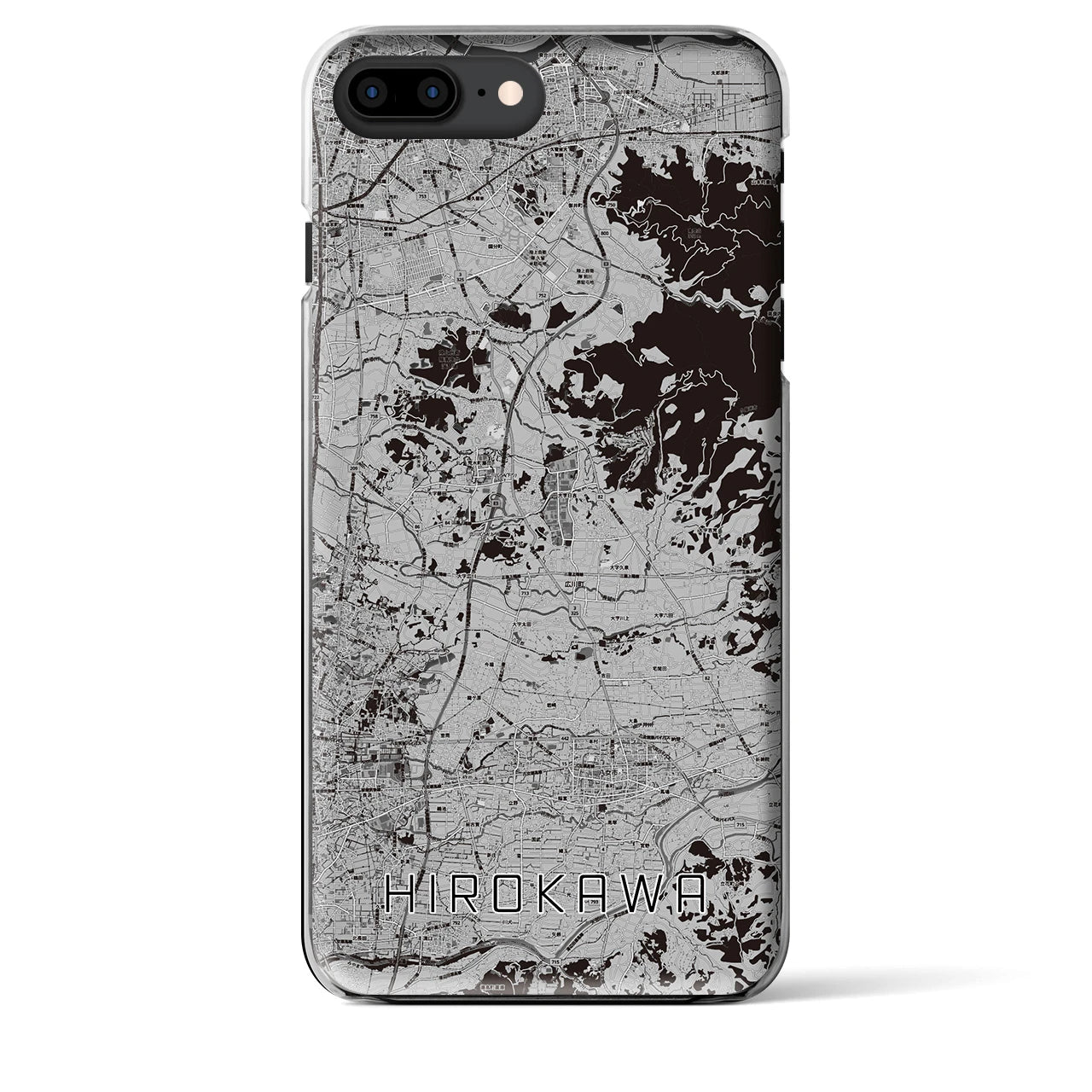 【広川(福岡県)】地図柄iPhoneケース(クリアタイプ)