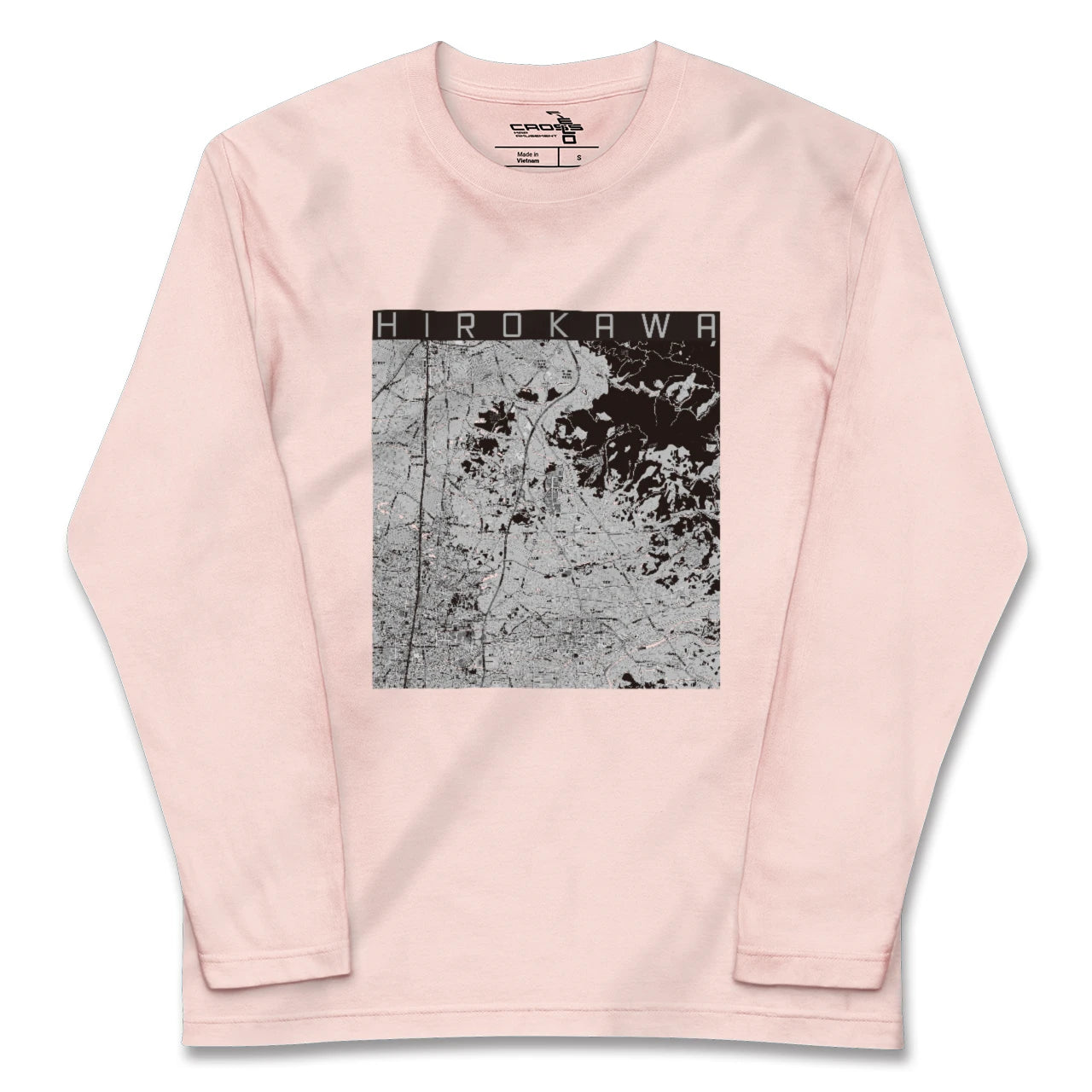 【広川(福岡県)】地図柄ロングスリーブTシャツ