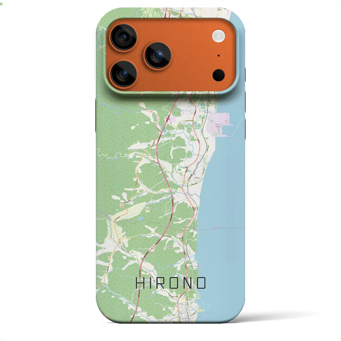 【広野(福島県)】地図柄iPhoneケース(バックカバータイプ)ナチュラル・iPhone 17 Pro Max 用