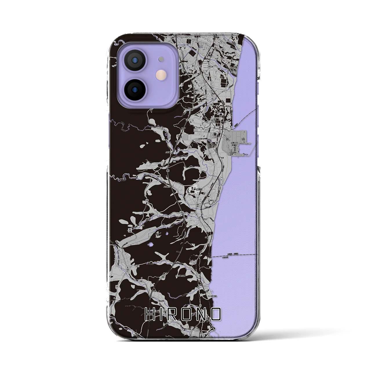 【広野(福島県)】地図柄iPhoneケース(クリアタイプ)