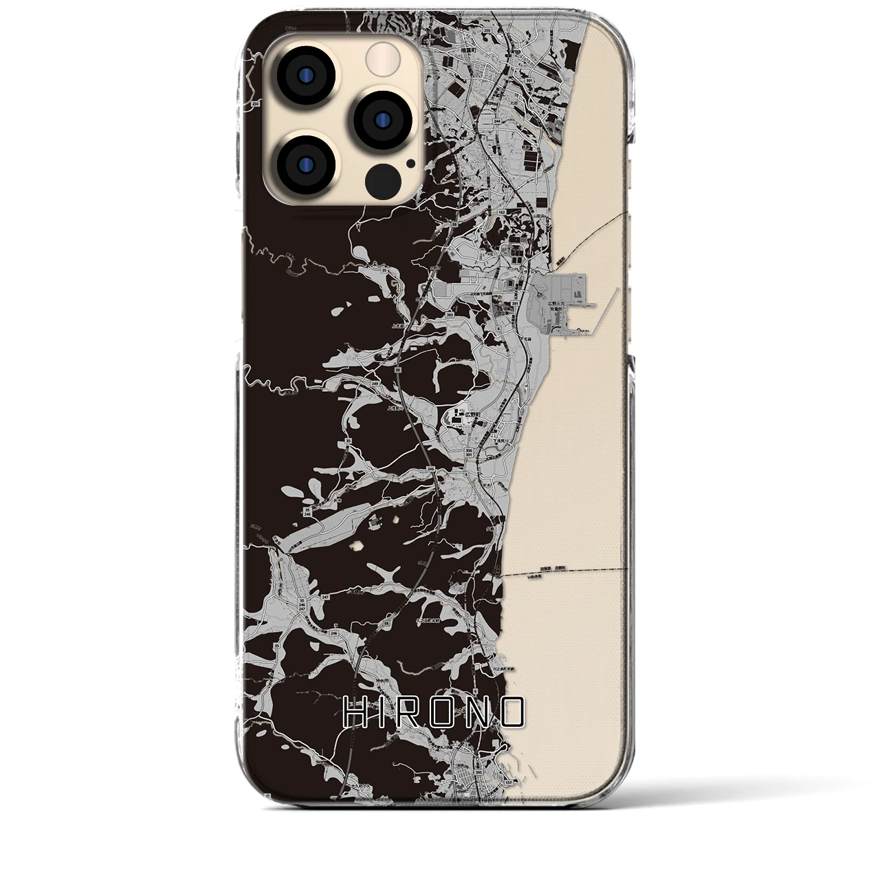 【広野(福島県)】地図柄iPhoneケース(クリアタイプ)