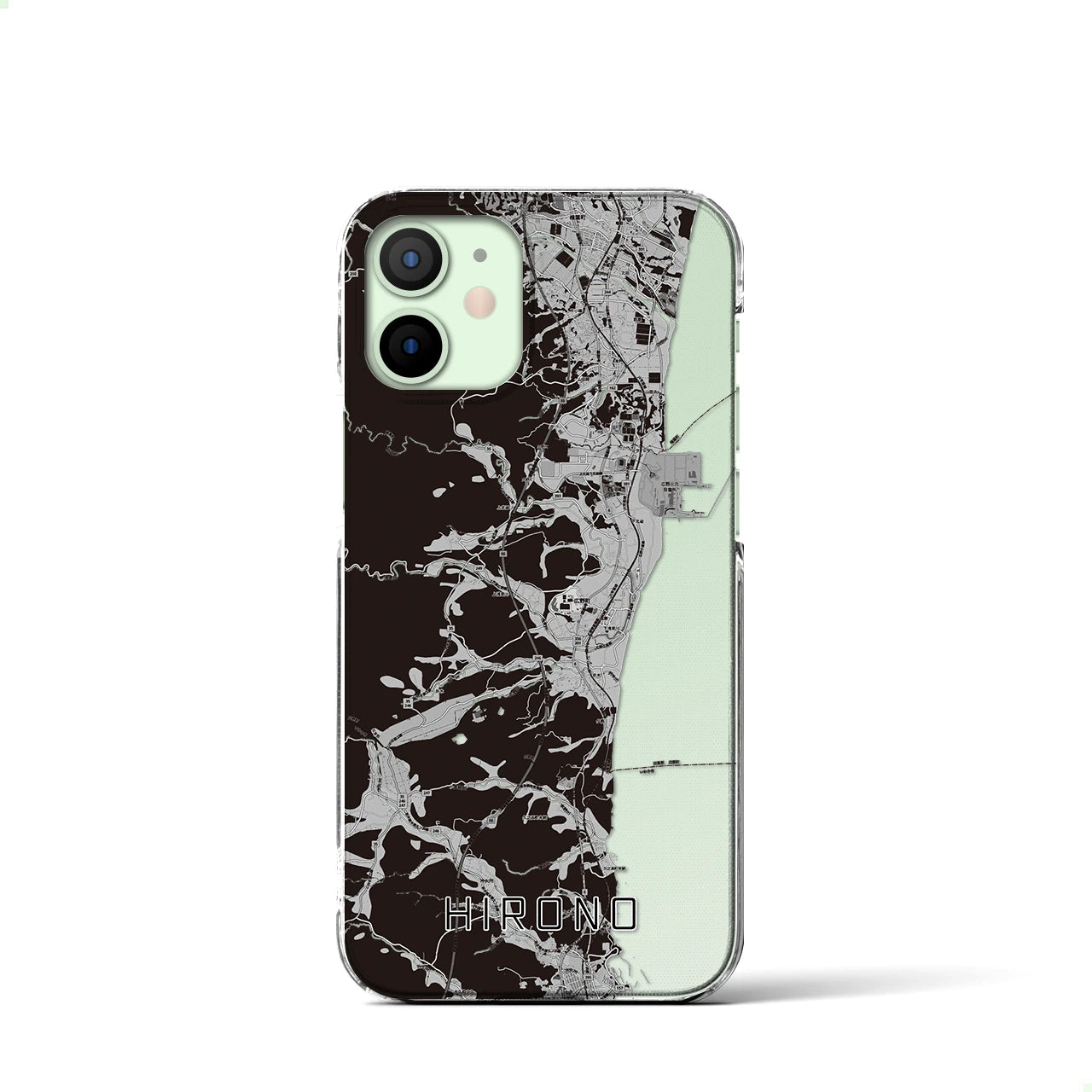 【広野(福島県)】地図柄iPhoneケース(クリアタイプ)