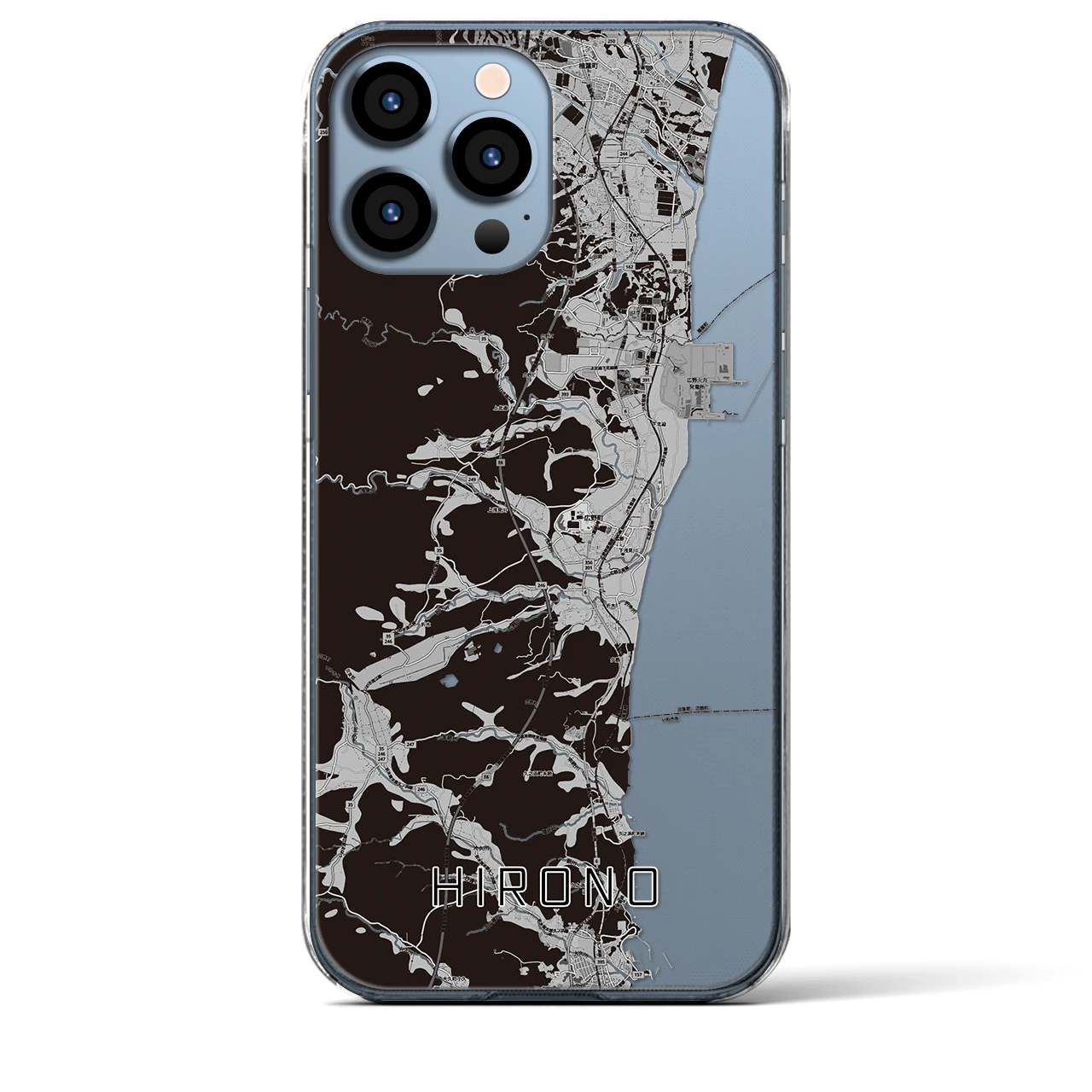 【広野(福島県)】地図柄iPhoneケース(クリアタイプ)